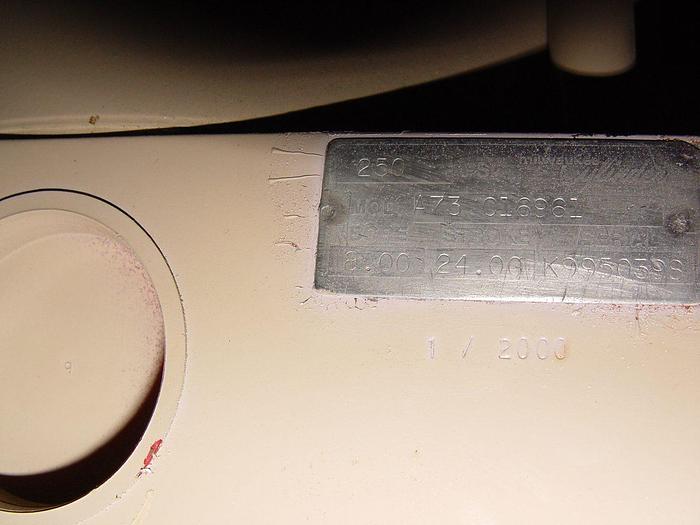 Used Milwaukee Pneumatic Cylinder Model #: A-73 C-16961 24” Stroke 8” Bore