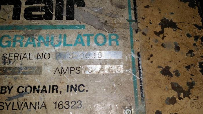 Used Conair 75 Hp “Hushgard” Plastics Granulator #SK220801 w/75 Hp VEM Electric Motor