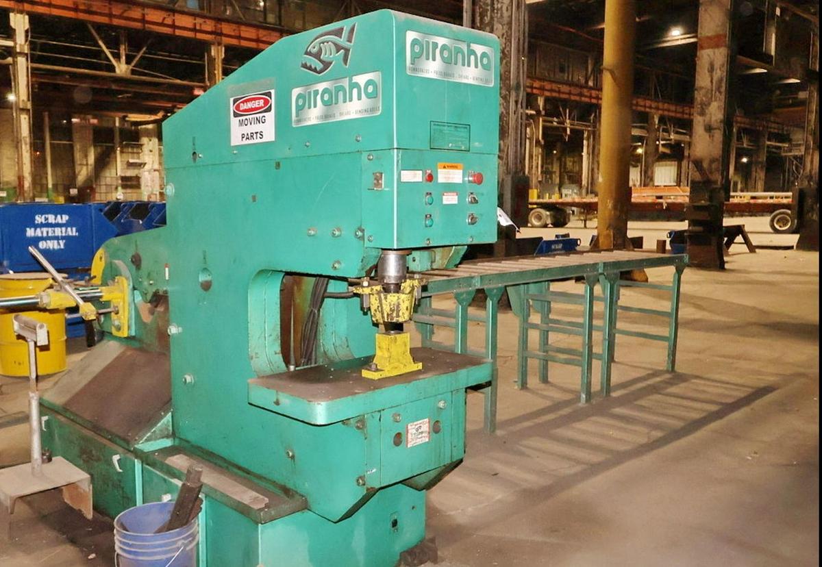 Used 110 Ton Capacity Piranha PII-110 Hydraulic Dual Operator Ironworker