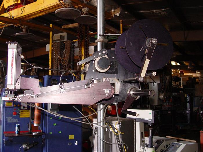 Used Avery Model #500-HD Label Printer & Applicator on Adjustable Stand