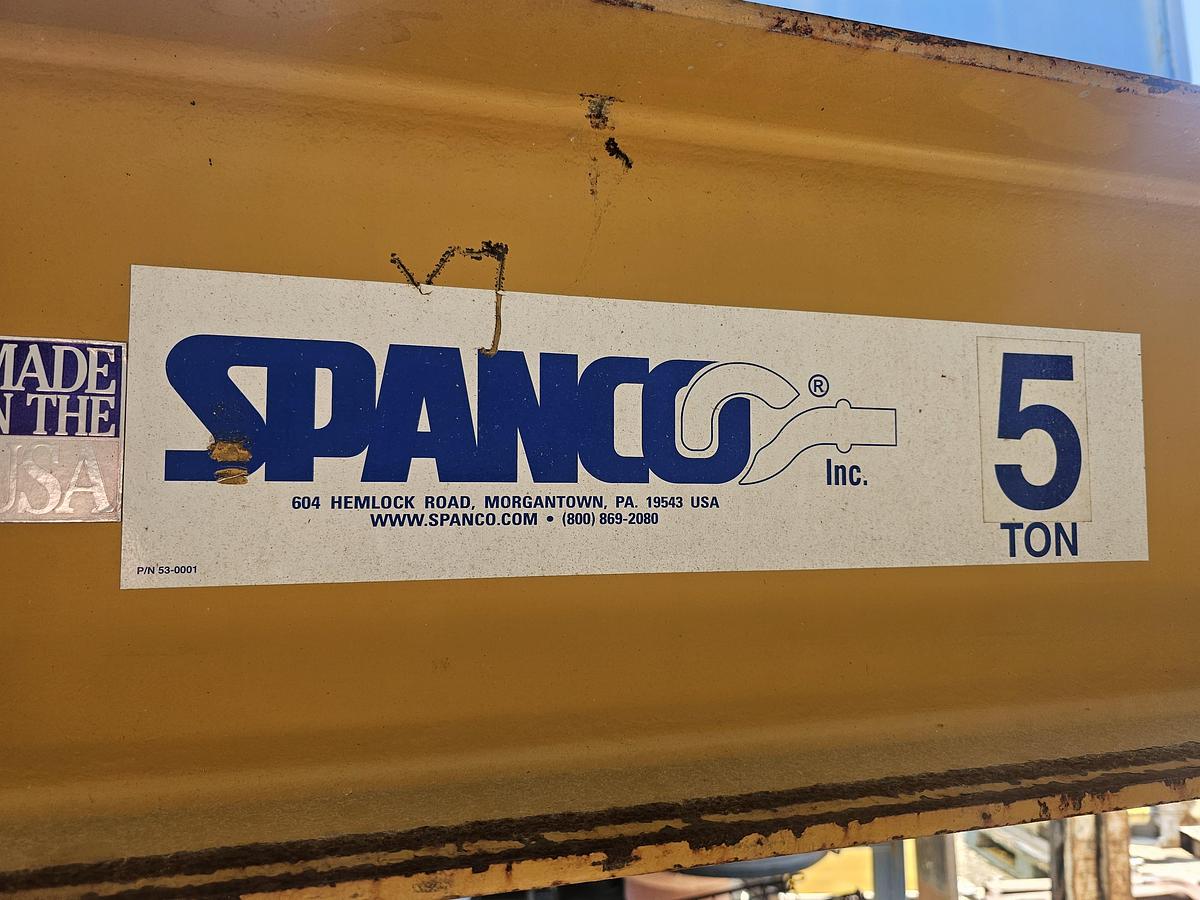 Used Spanco 12' Span 5 Ton Gantry Crane & Chester Electric Chain Hoist Pendant Control