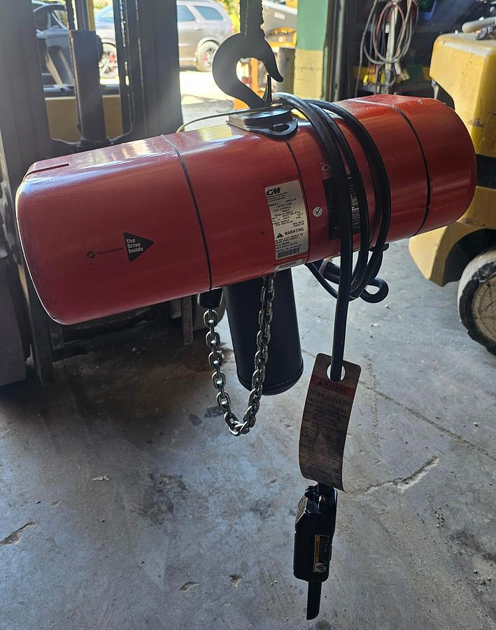 Used 1 Ton Lodestar VS Electric Chain Hoist Model L, 16 FPM Lift Speed, 440-480V 3 Phase
