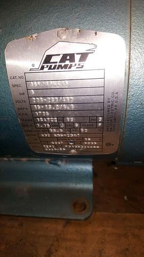 Used 5 HP CAT MODEL 350 HIGH PRESSURE PUMP ,5 HP ELECTRIC MOTOR 208-230/460V/3/60