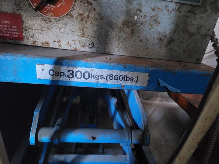 Used Bishamon BX-30S Double Scissor MobiLift Table, Capacity 660 lbs