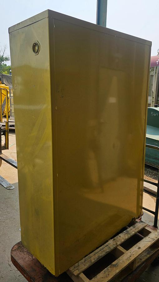 Used Global Industrial BM45 45-Gallon Flammable Safety Cabinet, 2-Door Self Closing