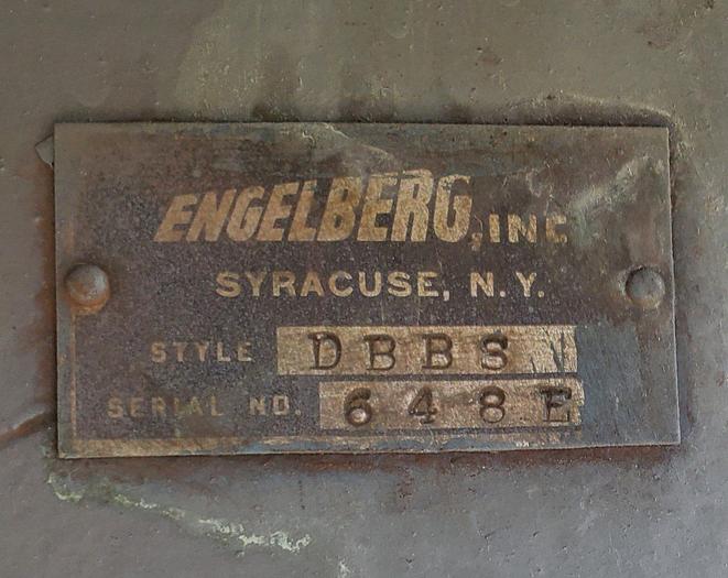Used Engelberg Inc. DBBS Style 2-1/2″ x 60″ Belt Grinding Attachment, 5 Hp, 230/460/3