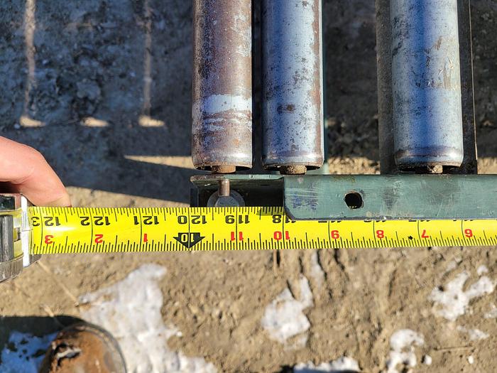 Used 10′ x 15” Wide Hytrol Gravity Feed Roller Conveyor 1 3/4” Dia. Rollers