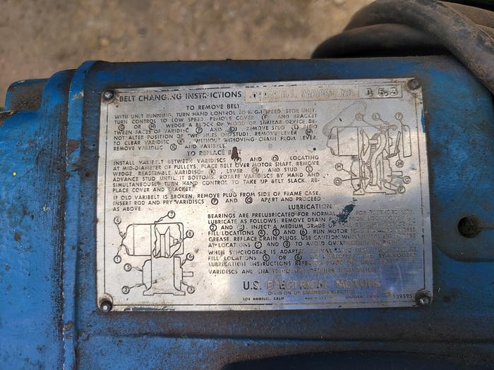 Used Giddings & Lewis 60” Diameter Power Rotary Table 200-230/460V 1730 RPM Motor