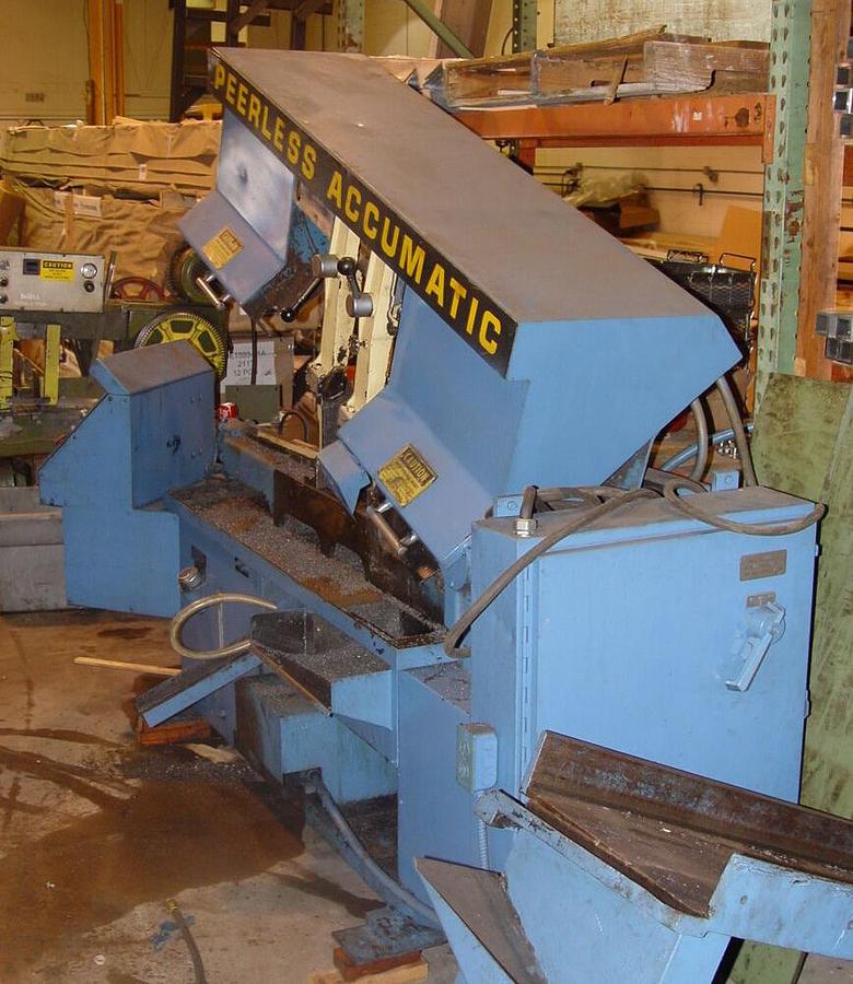 Used Peerless Accumatic Horizontal Bandsaw Size: 12'' X 16'' Cutting Capacity