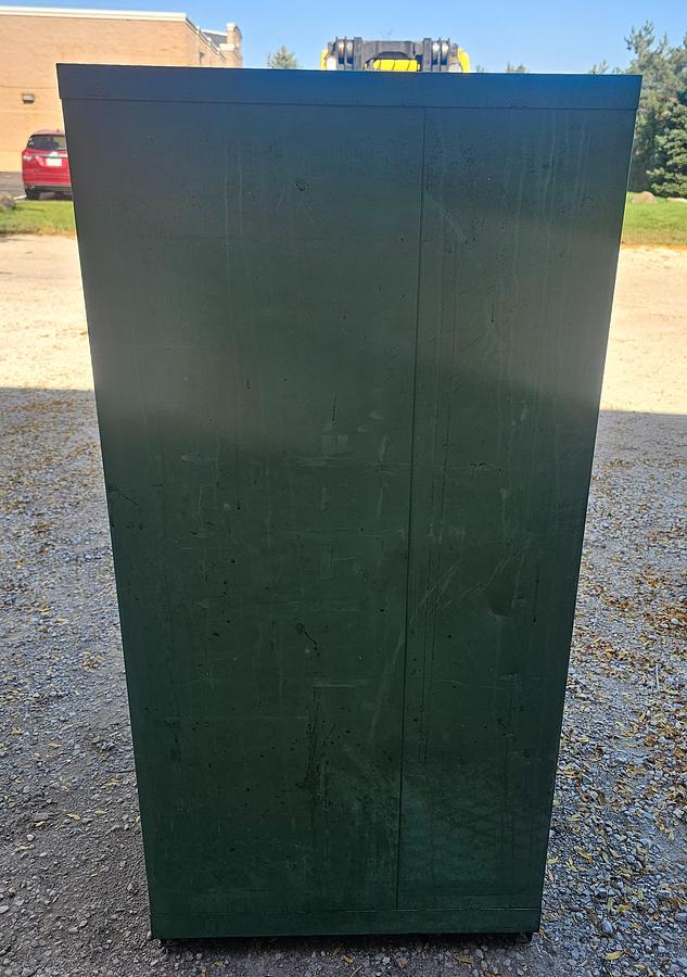 Used Vintage 15 Drawer Equipto Industrial Tooling Cabinet 28" x 28" x 60" Green