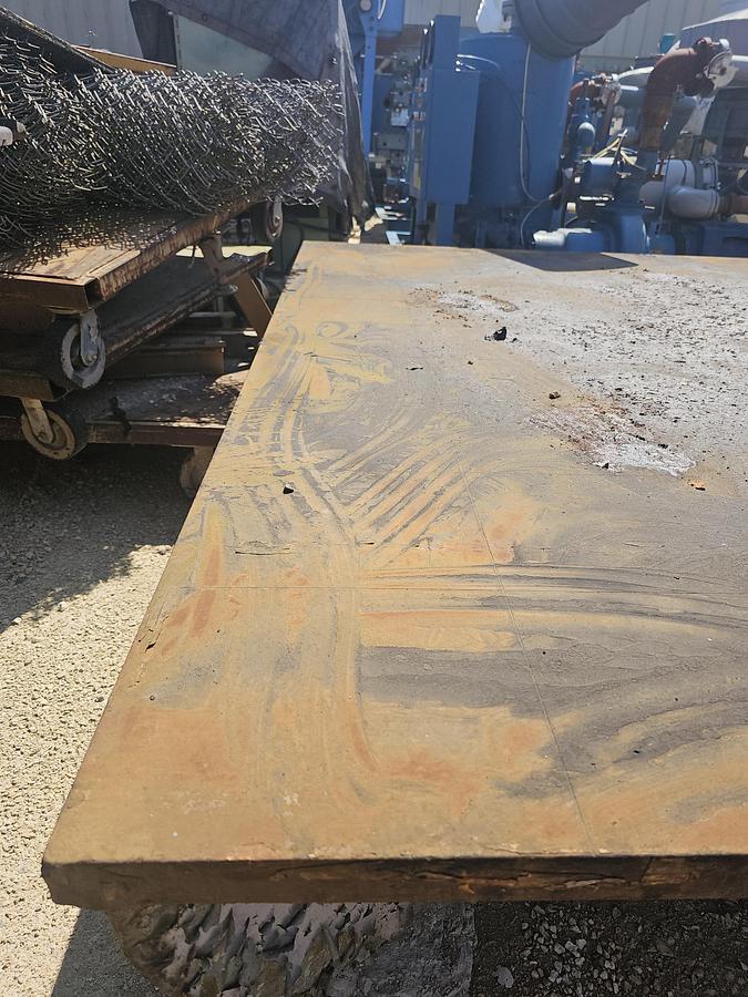 Used Cast Iron 100" x 102" x 36"T Inspection/Layout/ Set-up Table 1.5" Surface Plate