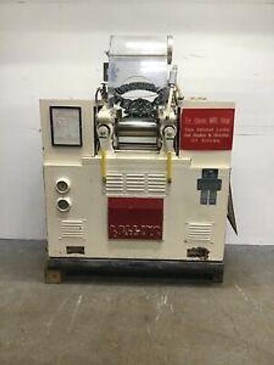 Used Stewart Bolling 2 Roll Rubber Mill w/Steam heated chrome rolls 6″ dia x 13″ long