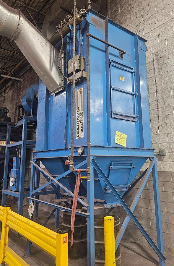 Used 7,500 CFM Scientific Dust Collectors SPJ-64-X4B6 Baghouse Dust Collector w/External Fan & Cyclone 