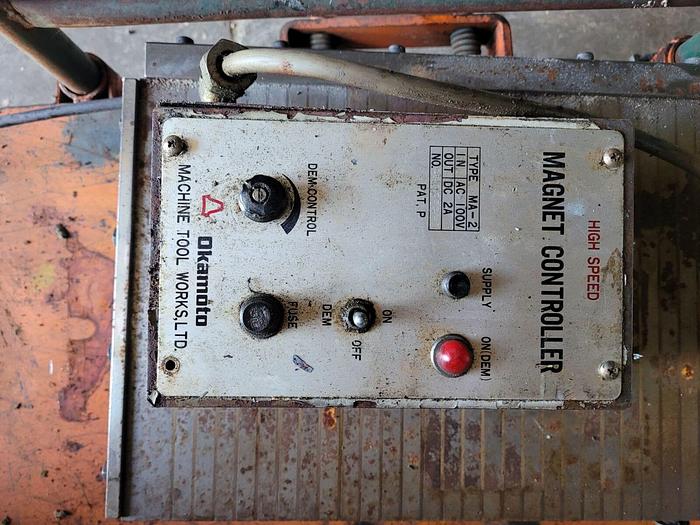 Used 12” x 20” Kanetsu Electro Magnetic Chuck KCT-3050S87977 w/Okamoto Controller