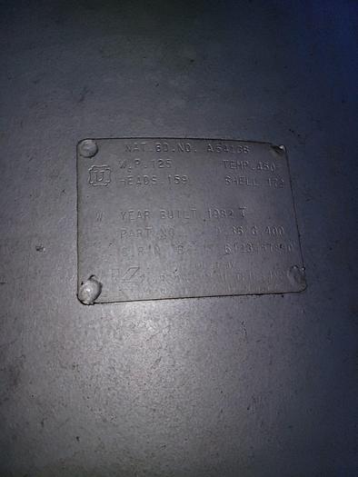 Used Kargard Industries 400 Gallon Air Tank 7′ Height x 36” Diameter 125 PSI 450* F