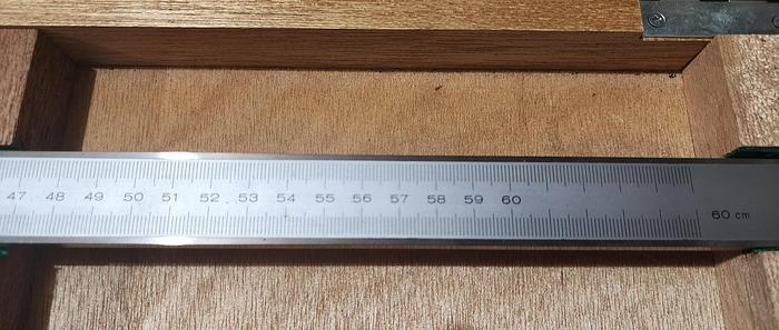 Used Mitutoyo 60 CM Stainless Steel Vintage Vernier Caliper w/Case 0.02mm Increments