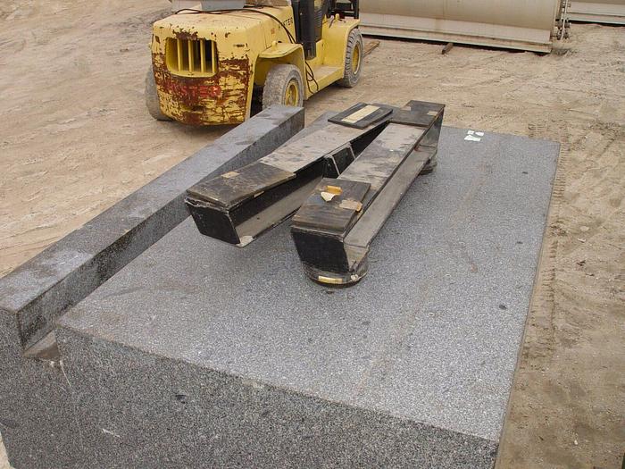Used 55” x 80” x 24” thick GRADE “A” Granite CMM Base/Table w/Cushion Mount Pads