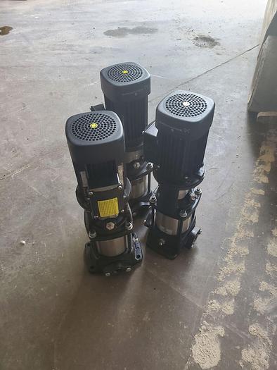 Used Grundfos CRN3-9 A-B-A-E-H00E Pump & 1-1/2 Hp Electric Motor #ML80BA-2-56C-C2