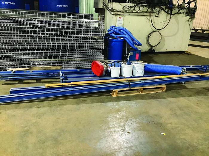 Used Gorbel 250lb Capacity Free Standing Bag Lifting Crane System