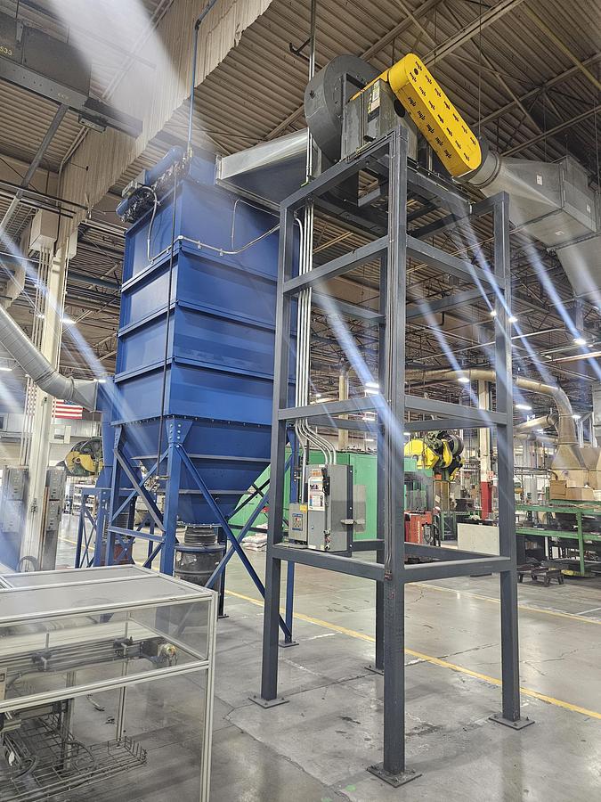 Used 2014 Donaldson Torit 64FS8 Baghouse & Model 30 Cyclone | 25 HP Blower | 10,000 CFM