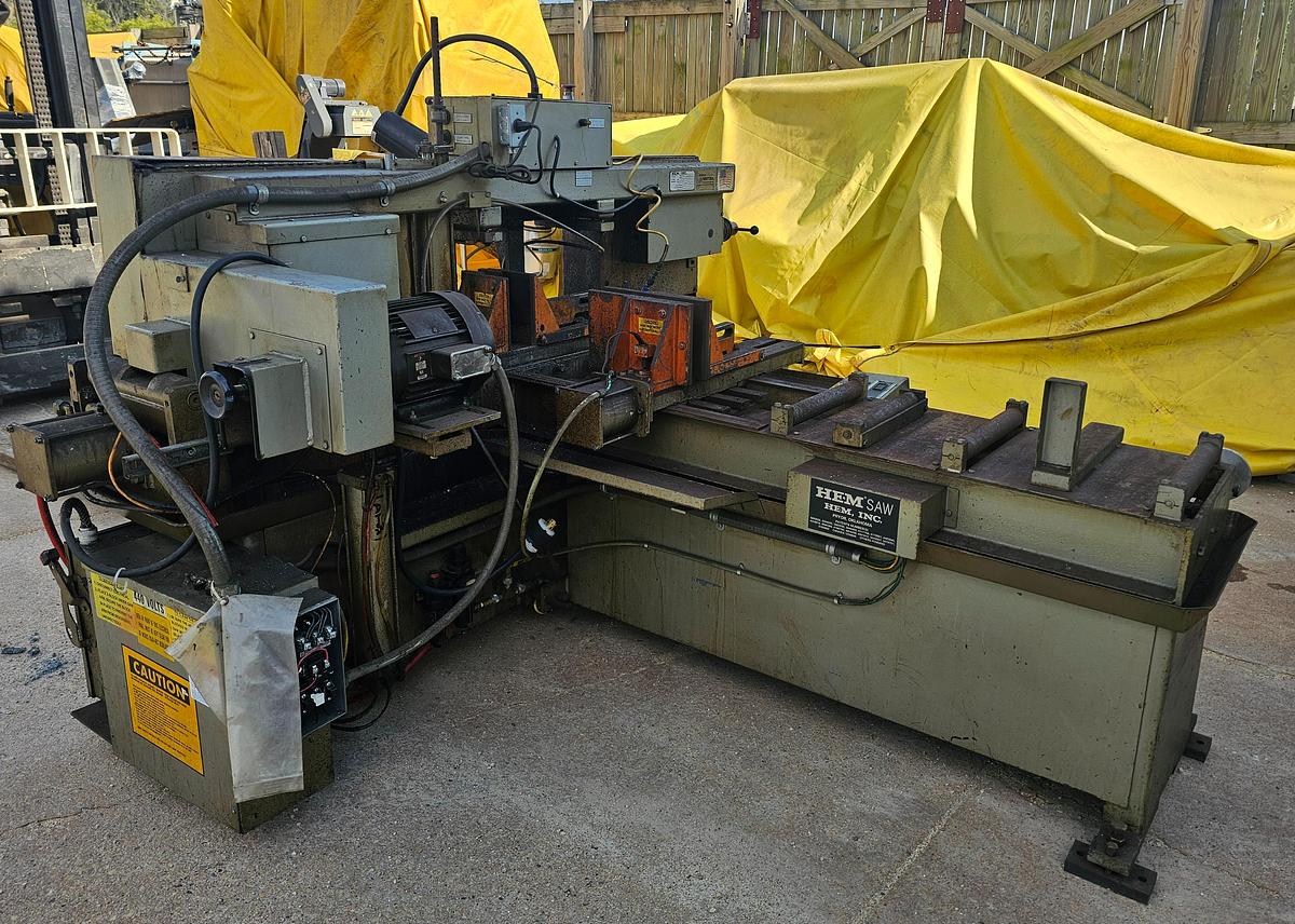 Used Hem H101A-1 Automatic Horizontal Bandsaw 12.75" x 12.75" Capacity 5 Hp