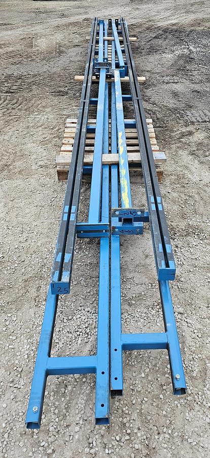 Used 25' Span x 32' Runway Gorbel 250# Freestanding Bridge Crane System & Anver 100# Vacuum Lift 