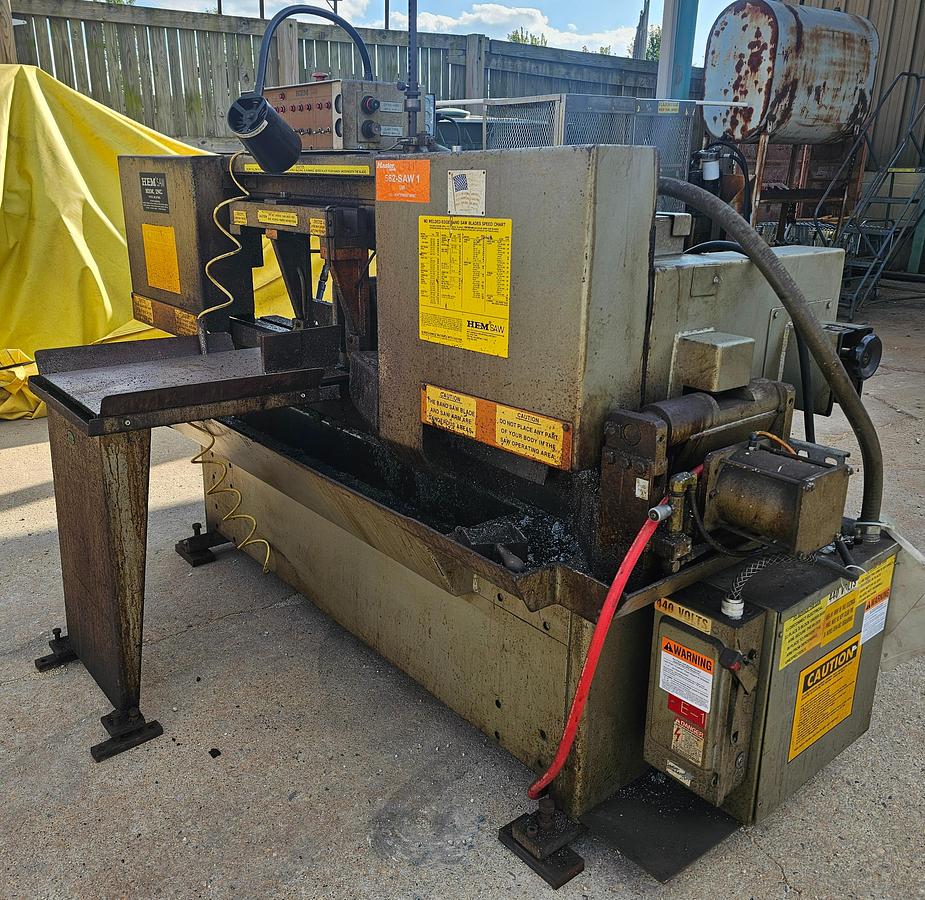 Used Hem H101A-1 Automatic Horizontal Bandsaw 12.75" x 12.75" Capacity 5 Hp
