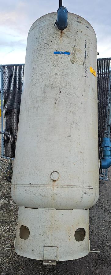 Used 2005 Silvan Industries 400 Gallon Vertical Compressed Air Tank 150 Psi @ 450*F 