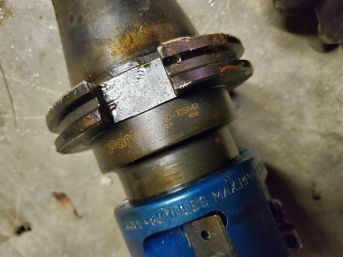 Used Parlec C50-10SM2 CAT 50 Shell Mill Tool Holder 1" Pilot 2" Projection Length