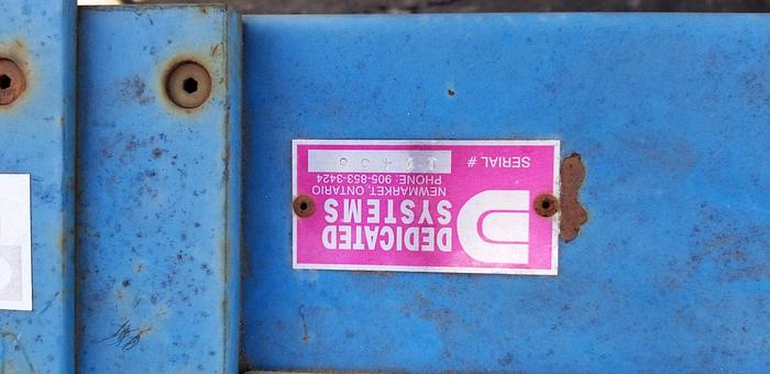 Used Dedicated Systems Belt Conveyor S/N: 11436, Overall Dimensions: 200” x 12”