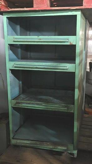 Used Vidmar 30" x 30" x 60" Pull-out Ball Bearing Shelves 4x Level Storage Cabinet