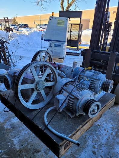 Used Lobeflo SST Positive Displacment Lobe Pump SR/4/055/LS w/15 Hp Drive Motor