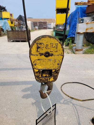 Used 1 Ton P&H Electric Cable Hoist Zip Lift, 1 Hp, 230/460V Motor