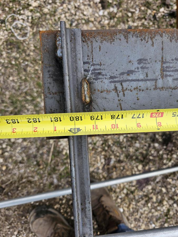 Used 2000# Shop Built 33' Span x 40' Runway Freestanding Bridge Crane & 1 Ton Hoist 