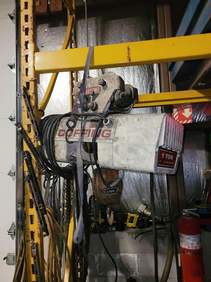 Used 1 Ton Gantries, Inc. Portable Adjustable Height Gantry Crane w/Electric & Manual Hoist