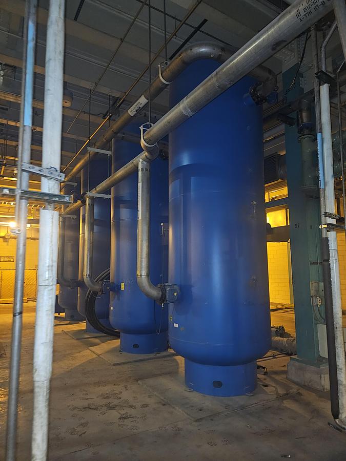 Used Silvan Industries 3750 Gallon Vertical Compressed Air Receiver Tank 125 Psi @ 450*F