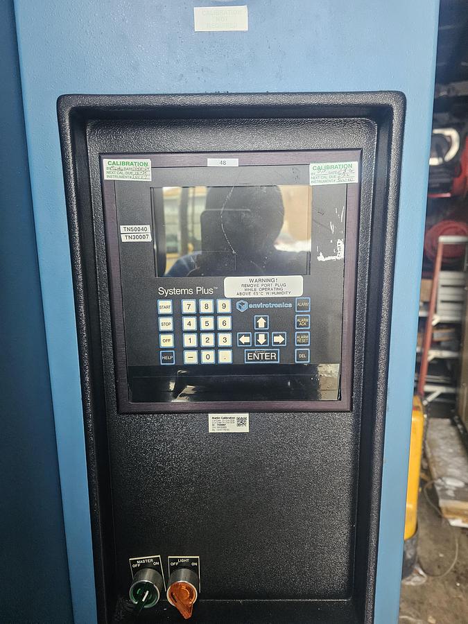 Used Envirotronics EH18-2-5-WC Water Cooled Environmental Test Chamber -54*C to 71*C Temp Range