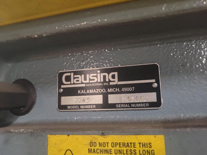 Used Hines HVR100 Automated Vertical Balancer w/Clausing 20'' Drill Head