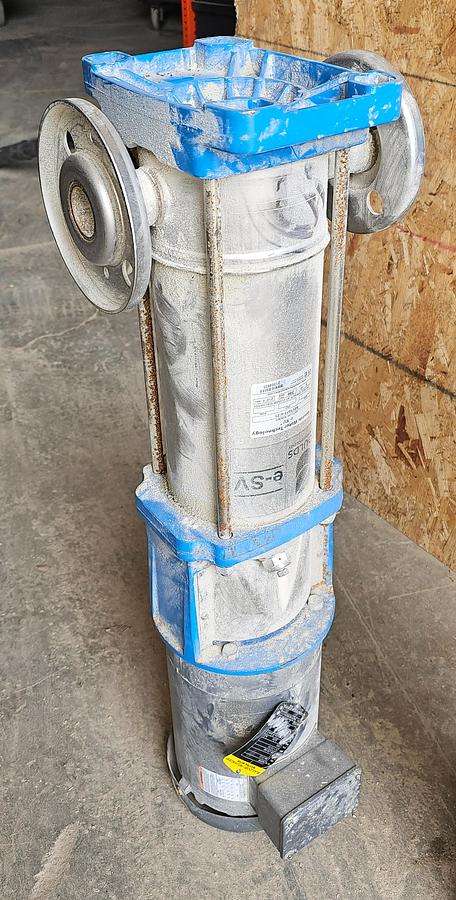 Used 3 Hp Goulds 5SV10FF4F20 Stainless e-SV Series Multi-Stage Pump 