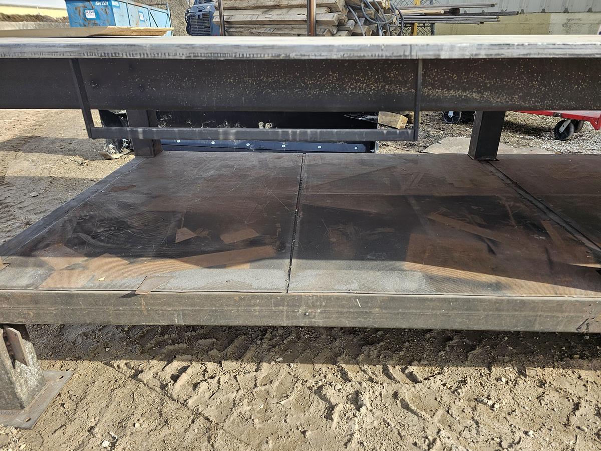 Used 12' x 5' Heavy-Duty Steel Fabrication Table | 1" Thick Top | 36" Height