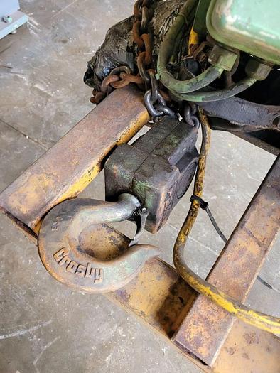 Used P&H 3 Ton Zip Lift Electric Chain Hoist w/Pendant and Trolley 8 FPM Lift Speed