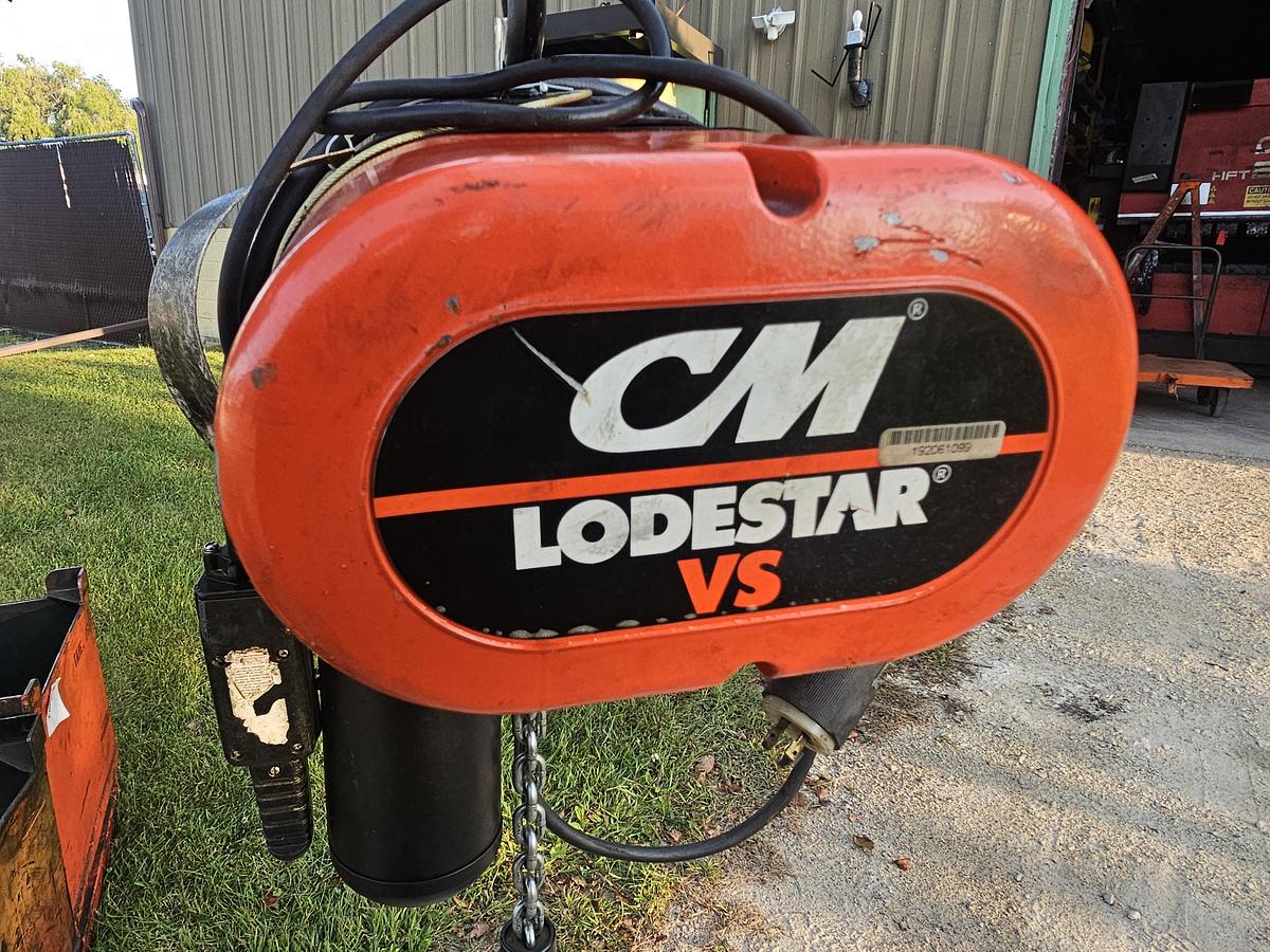 Used 1 Ton Lodestar VS Electric Chain Hoist Model L, 16 FPM Lift Speed, 440-480V 3 Phase