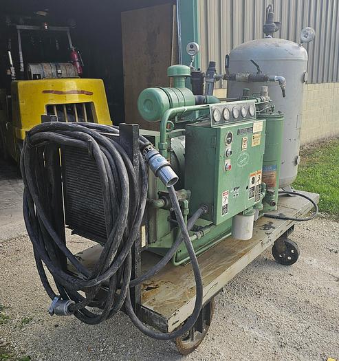 Used 40 Hp Sullair 10B-40H Portable Cart Mounted Rotary Screw Air Compressor