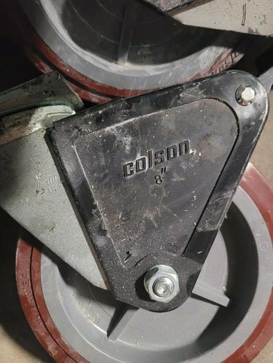 Colson Polyurethane Heavy Duty Total Lock Swivel Caster Set 8" x 2" (1000 LBS Cap)