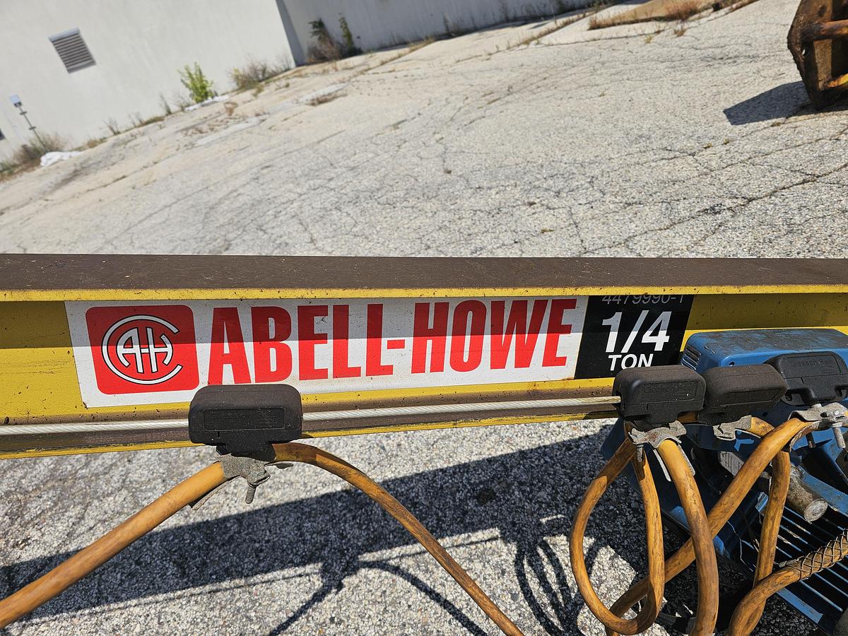 Used 1/4 Ton Abell-Howe Freestanding Jib Crane 10' Under Beam x 11' Span & Demag Hoist