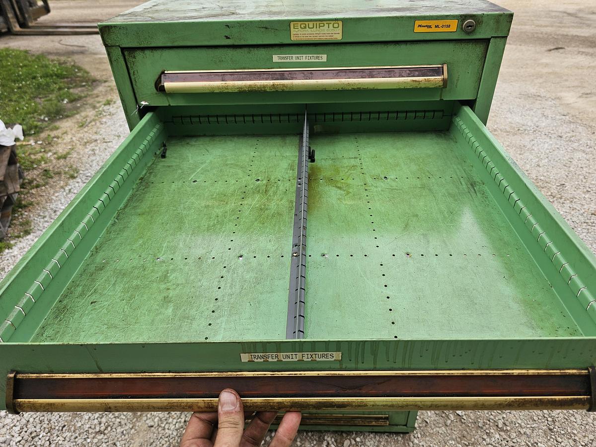 Used 12 Drawer Equipto Industrial Parts Storage Tooling Cabinet 30" x 28" x 57"
