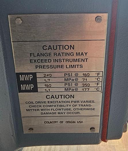 Foxboro 2800 Series 1" Magnetic Flow Tube 2801-SABA-TPG-G