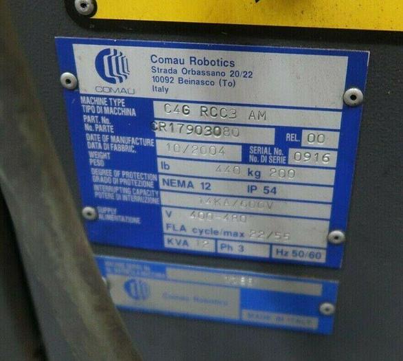 Used Comau Robotics Model #SMART NH1-100-3.2P Press Booster Robot w/Control