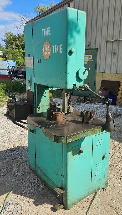 Used 24" Grob NS-24 Industrial Variable Speed Vertical Bandsaw & RW-A Blade Welder