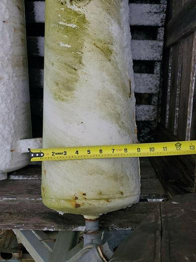 Used 39'' Long x 9'' Diameter Compressed Air Holding Tank
